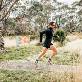 Trail running at Dinner Plain