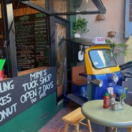 The entry to Mimi's Asian Tuckshop in Bright