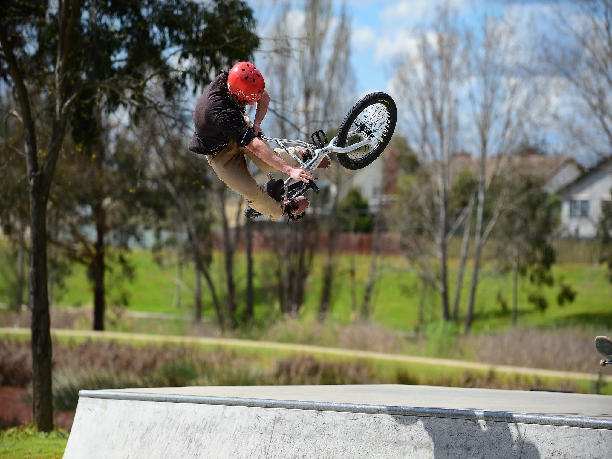 Cyclist on BMX