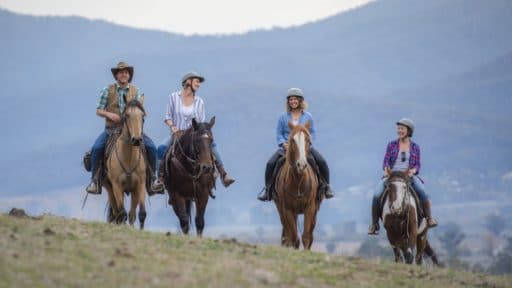 Trail riding with Bogong Horseback Adventures