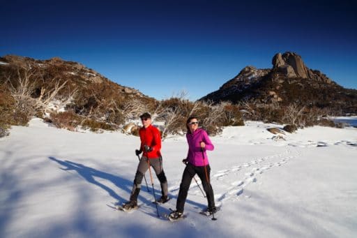 Snow shoeing at Mount buffalo